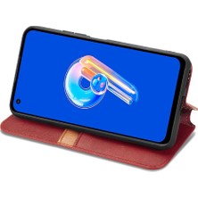 Mays Shop Asus Zenfone 9 Için Kılıf Cüzdan Fonksiyonu Moda Tasarım Deri Kılıf Flip (Yurt Dışından)