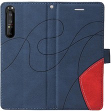 Mays Shop Sony Xperia1 Ii Pu Deri Flip Kart Yuvası Standı ile Folio Kılıf (Yurt Dışından)