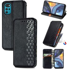 Mays Shop Motorola Moto G22 Cüzdan Fonksiyonu Için Kılıf Moda Tasarım Deri Kılıf (Yurt Dışından)