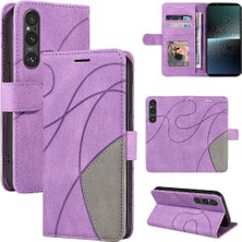 Mays Shop Sony Xperia 1V Pu Deri Flip Folio Kılıf Kickstand Koruyucu (Yurt Dışından)