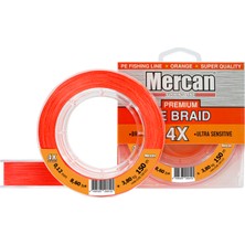 Mercan Premium Pe 4x Örgü Ip 150 M Turuncu Makara Misina