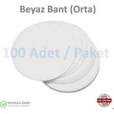 Bor Laboratuvar Filtre Kağıdı 125 mm Nitel Beyaz Bant Orta Hız 100 Adetlik Paket