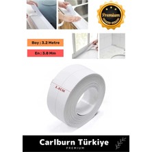 Carlburn Premium Su Geçirmez Sızdırmaz Dayanıklı Lavabo Pvc Yağ Kenar Küf Önleyici 3.2m 3 Adet Izolasyon Bant