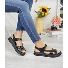 Elf Shoes Bags  Deri Comfort Serisi Kadın Günlük Sandalet