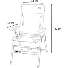 Trigano Kamp Sandalyesi -  Katlanır - Yüksek Sırtlıklı - Alüminyum - Slim Koza