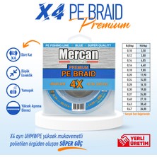 Mercan Pe Örgü Premium 4x Ip 300 M Mavi Misina