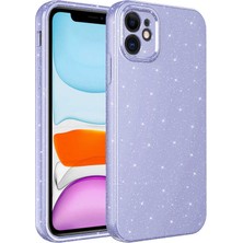 Teleplus Apple iPhone 12 Kılıf Kamera Korumalı Simli Koton Kapak