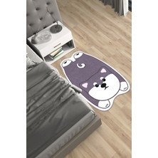 Homefesto Özel Tasarım, Yıkanabilir, Kaymaz Tabanlı, Lazer Kesim Hayvan Figürlu Çocuk Oda Halısı Woobtny0678