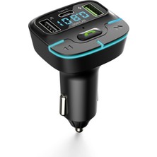 Jopus F9 Araç Fm Transmitter 5.3 Bluetooth Araç Kiti USB Type-C Hızlı Şarj Çıkışlı Çakmaklık Girişli