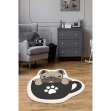Homefesto Özel Tasarım, Yıkanabilir, Kaymaz Tabanlı, Lazer Kesim Hayvan Figürlu Çocuk Oda Halısı Woobtny0684