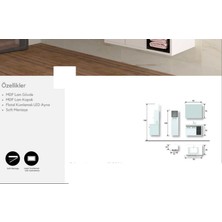 Evros Piazza 80 cm Banyo Dolabı Boy Dolabı Dahil