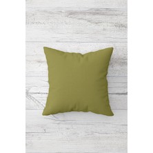 Pelangi Düz Renk Çağla Yeşili Çift Tarafı Baskılı Gizli Fermuarlı Yastık Kılıfı Kırlent Koltuk Yastık Kılıfı