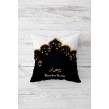 Pelangi Ramadan Kareem Fener Çift Tarafı Baskılı Gizli Fermuarlı Yastık Kılıfı Kırlent Koltuk Yastık Kılıfı