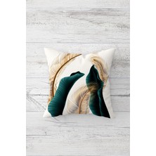 Pelangi Çift Tarafı Baskılı Gizli Fermuarlı Yıkanabilir Leke Tutmaz Dekoratif Kırlent Kılıfı Yastık Kılıfı