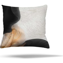 Pelangi Kuş Tüyü Yaprak Desen Etnik Gizli Fermuarlı Yastık Kılıfı Kırlent Kılıfı Koltuk Yastık Kılıfı