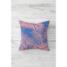 Pelangi Yaprak Desenli Çift Tarafı Baskılı Gizli Fermuarlı Yastık Kılıfı Kırlent Koltuk Yastık Kılıfı