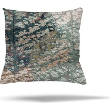 Pelangi Yaprak Desenli Etnik Gizli Fermuarlı Yastık Kılıfı Kırlent Kılıfı Koltuk Yastık Kılıfı