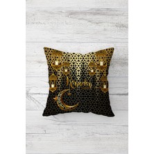 Pelangi Ramazan Eid Mubarak Çift Tarafı Baskılı Gizli Fermuarlı Yastık Kılıfı Kırlent Koltuk Yastık Kılıfı