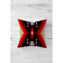 Pelangi Kilim Desenli Etnik Geometrik Şekilli Çift Tarafı Baskı Gizli Fermuar Kırlent Koltuk Yastık Kılıfı