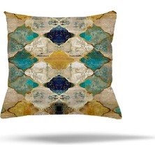 Pelangi Kuş Tüyü Desenli Etnik Gizli Fermuarlı Yastık Kılıfı Kırlent Kılıfı Koltuk Yastık Kılıfı