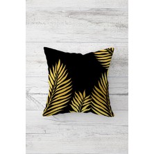 Pelangi Gold Iğne Yapraklı Çift Tarafı Baskılı Gizli Fermuarlı Yastık Kılıfı Kırlent Koltuk Yastık Kılıfı