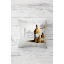 Pelangi Ramadan Kareem Etnik Çift Tarafı Baskılı Gizli Fermuarlı Yastık Kılıfı Kırlent Koltuk Yastık Kılıfı