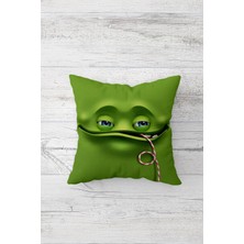 Pelangi Komik Emoji Çift Tarafı Baskılı Gizli Fermuarlı Yastık Kılıfı Kırlent Koltuk Yastık Kılıfı