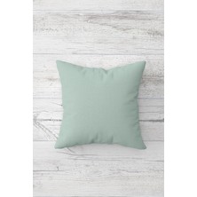 Pelangi Düz Renk Mint Yeşili Çift Tarafı Baskılı Gizli Fermuarlı Yastık Kılıfı Kırlent Koltuk Yastık Kılıfı