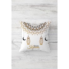 Pelangi Ramadan Kareem Fener Çift Tarafı Baskılı Gizli Fermuarlı Yastık Kılıfı Kırlent Koltuk Yastık Kılıfı