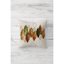 Pelangi Etnik Kuş Tüyü Desen Çift Tarafı Baskılı Gizli Fermuarlı Yastık Kılıfı Kırlent Koltuk Yastık Kılıfı