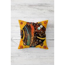 Pelangi Etnik Balık Desen Çift Tarafı Baskılı Gizli Fermuarlı Yastık Kılıfı Kırlent Koltuk Yastık Kılıfı