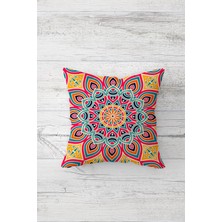 Pelangi Etnik Geometrik Motifler Çift Tarafı Baskılı Gizli Fermuarlı Yastık Kırlent Koltuk Yastık Kılıfı