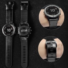 Markacase Garmin Fenix 5x Uyumlu Quick Fit Özellikli Deri Kordon Kayış