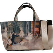 Kadın Vegan Çok Renkli Medium Tote Bag - Ballerinas Tasarım