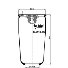 Fabio Lastik Körük Pistonsu - 344713-2S - Servis Tipi Körük - 1R12763 - 566243513