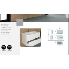 Evros Oslo 80 cm Banyo Dolabı
