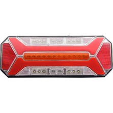 Yeni Star Neon LED Stop Lambası Kayar Sinyalli Kamyon-Tır-Dorse-Karavan-Kamyonet 12X24 Volt 1 Adet