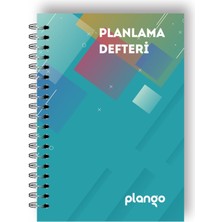 Plango Turkuaz Kareler Günlük Planlayıcı Defter