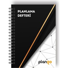 Plango Siyah Beyaz Ağ Günlük Planlayıcı Defter