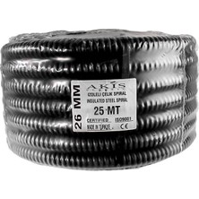 AKİŞ 26mm İzoleli Çelik Spiral Boru ( 25 Metre )