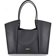 Evident Siyah Kova Model Çift Askılı Kadın Soft Omuz Çantası