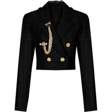 Pleasure Of Silk Tüvit Crop Ceket