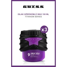 Gutss Şekillendirici Titanyum Aqua Wax  No:9 150ml X3