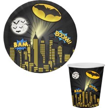 Kidspartim Yarasa Temalı Karton Tabak Bardak 8 Li