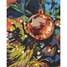Noel Süslemesi Sayılarla Boyama Seti 40x50 cm (Tuvale Gerili)