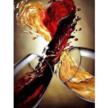 Womb Hobby Kadehler Sayılarla Boyama Seti 50X65 cm Tuvale Gerili