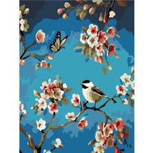 Womb Hobby Kuslar 1 Sayılarla Boyama Seti 50X65 cm Tuvale Gerili