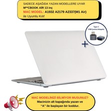 Mcstorey Macbook Air M1 Kılıf 13INÇ Mat Iz Yapmaz (Touchıd'li M1 Air) A2337 A2179 A1932 ile Uyumlu