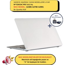 Mcstorey Macbook Pro 16.2inç Kılıf M1-M2-M3, Mat Iz Yapmaz (Touchbarsız 16.2" Pro) A2485 A2780 A2991 ile Uyumlu