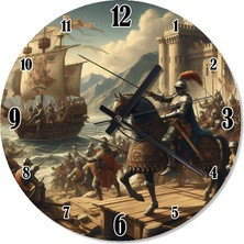 Tablomega Ispanya Savaş Hazırlığı Analog Duvar Saati